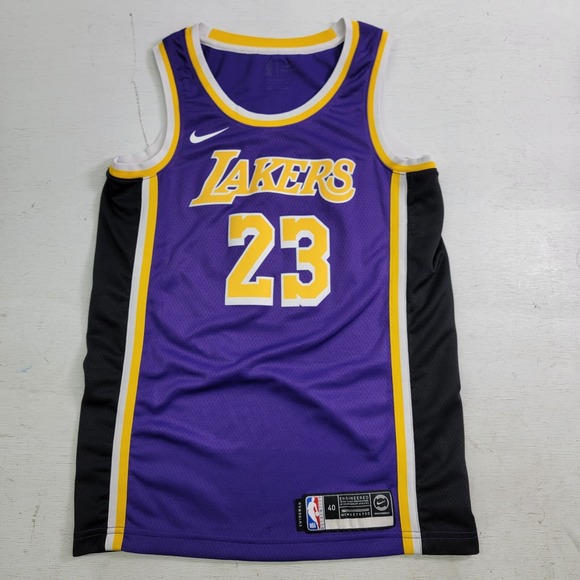 Nike Swingman Basketball Jersey‎ Los Angeles Lakers #23 Lebron James Mens S 40